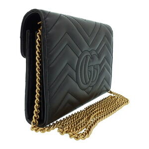 Gucci GG Bag Marmont Black Chain Quilted Shoulder